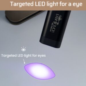 Targeted LED curing light for precise lash extension application