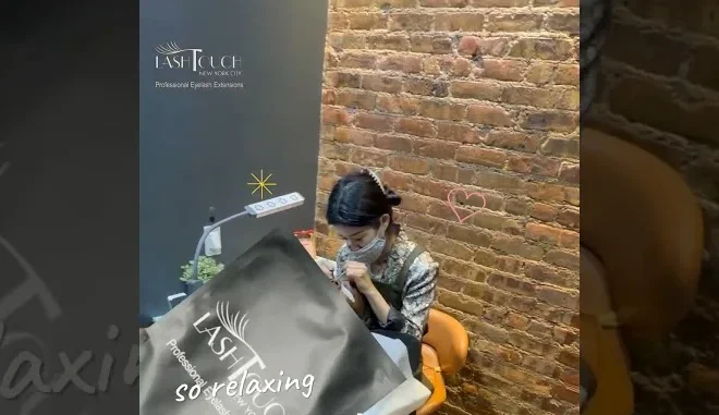 Private gentle lash extension session at LASHTOUCH NYC